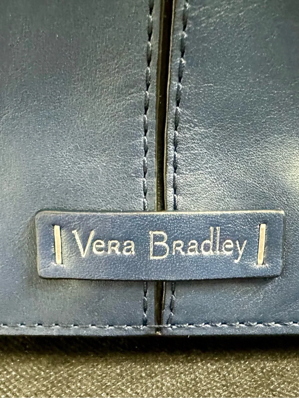 NWT Vera Bradley Carson Leather Shoulder/Crossbody RETIRED Navy Minimalist